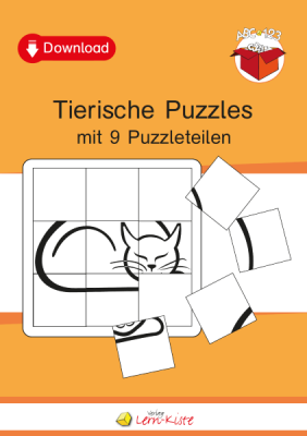 Tierische Puzzles mit 9 Puzzleteilen [Digital]