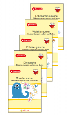 Konzentration, Wahrnehmung, Ausdauer, Freiarbeitsmaterial, Bildanordnungen,