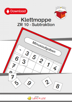 Minus, ZR 10, Zahlenraum 10, Subtraktion, TEACCH