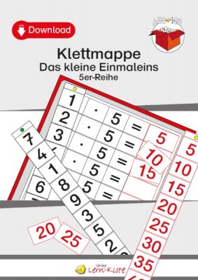 TEACCH, Multiplikation, ZR 100, Zahlenraum 100, Einmaleins, Kleines Einmaleins, 5er Reihe