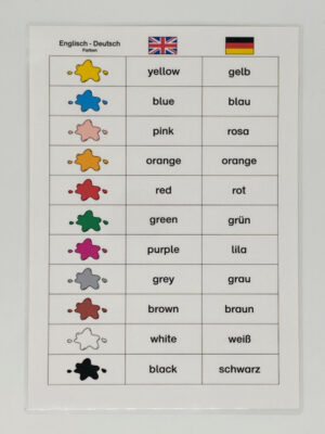 Klettmappe EnglischDeutsch, Farben LernKiste Unterrichtsmaterial