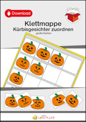 Klettmappe: Kürbisgesichter zuordnen (große Karten) [Digital]