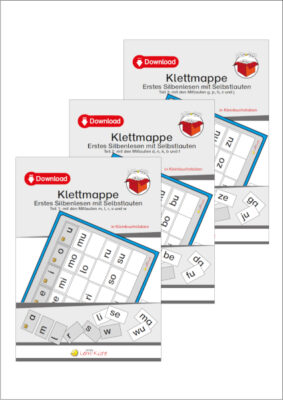 Erstes Silbenlesen mit Selbstlauten Themenpaket (in Kleinbuchstaben) [Digital]
