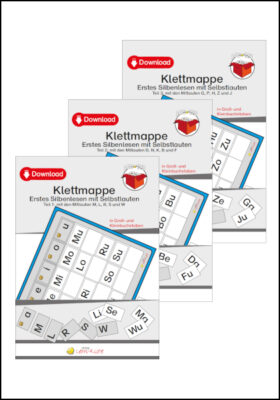 Erstes Silbenlesen mit Selbstlauten Themenpaket (in Groß- und Kleinbuchstaben) [Digital]
