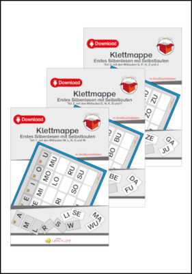 Erstes Silbenlesen mit Selbstlauten Themenpaket (in Großbuchstaben) [Digital]